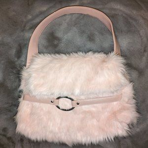 Isabella's Journey Pink Faux Fur Purse